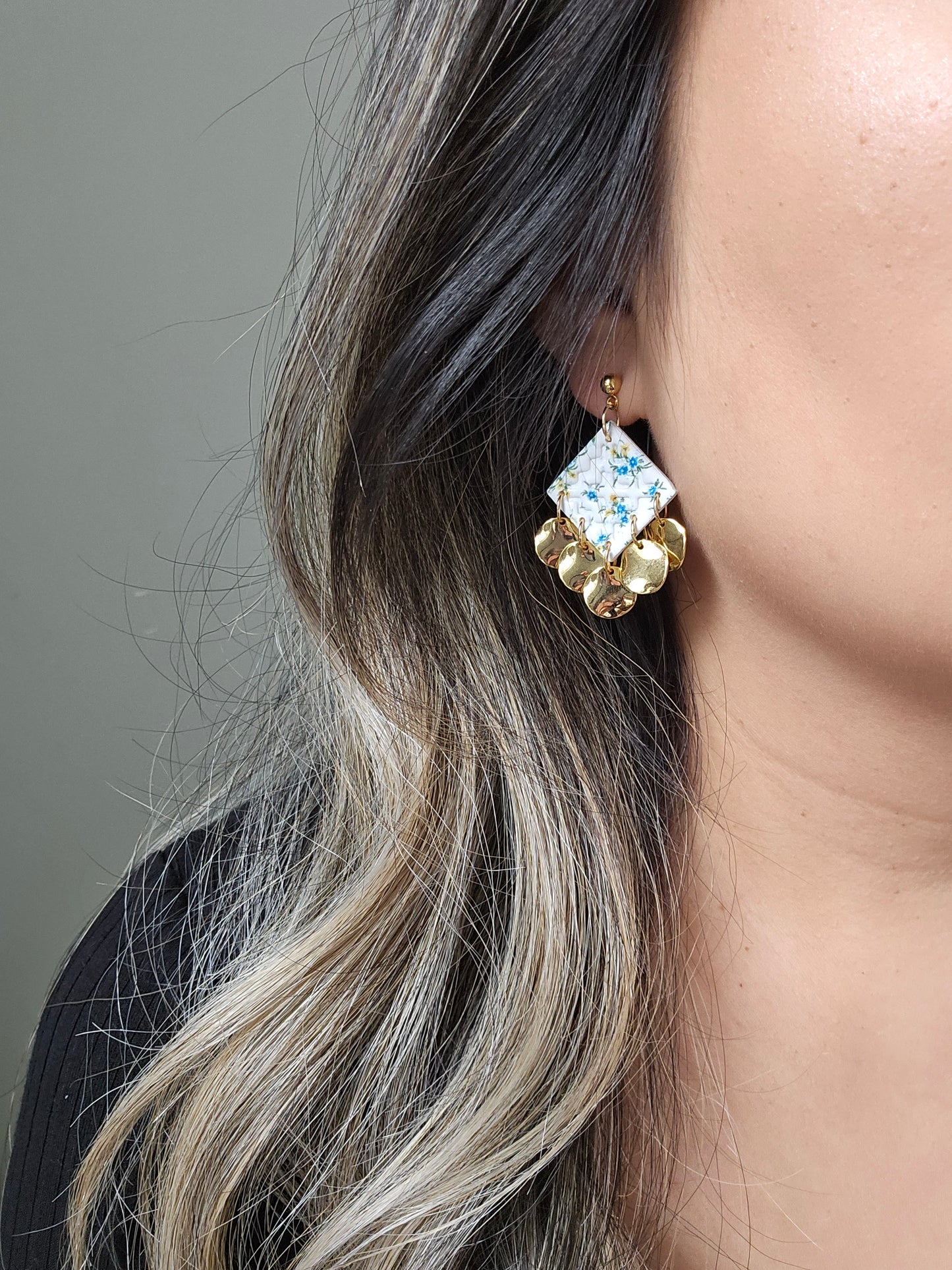 Hmong House with gold wavy charms