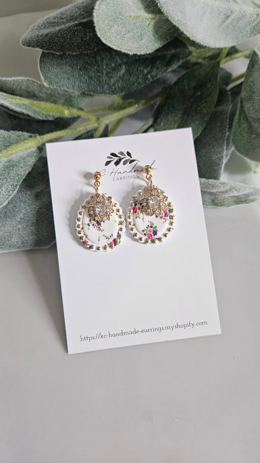 Flower lis loos Vintage Teardrop