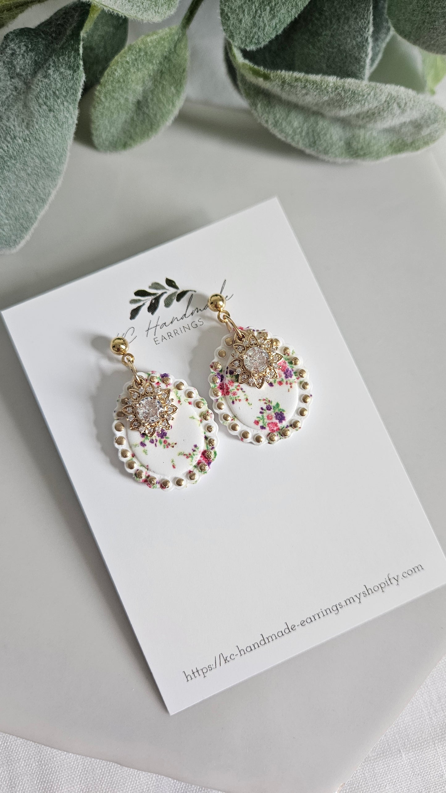 Flower lis loos Vintage Teardrop