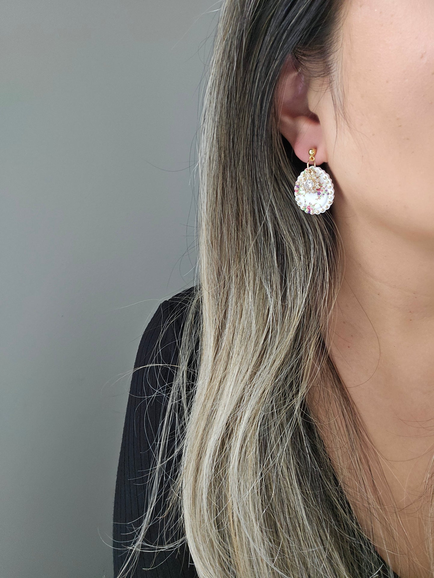 Flower lis loos Vintage Teardrop