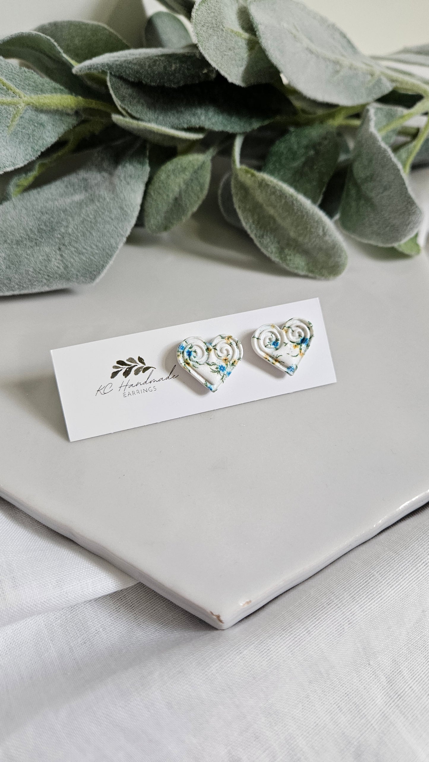 Hmong Heart Swirl Stud