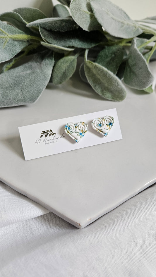 Hmong Heart Swirl Stud