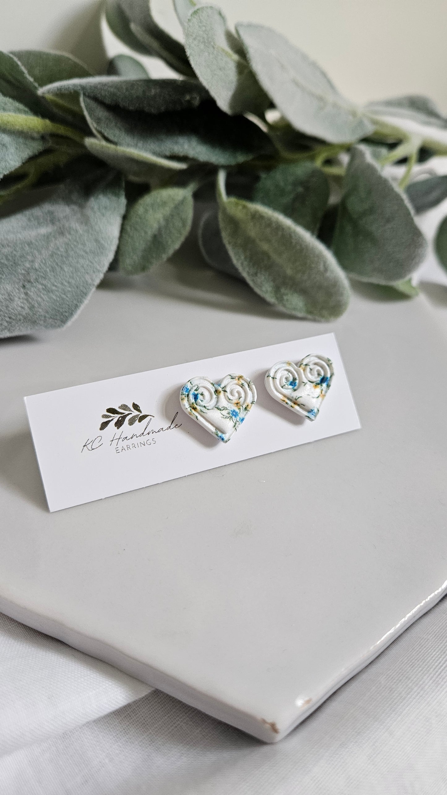 Hmong Heart Swirl Stud