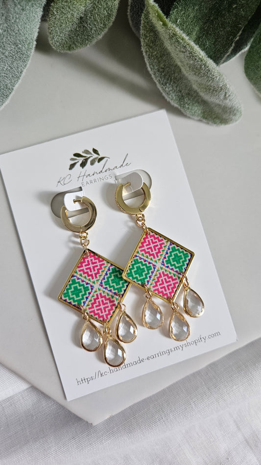 PNM Pink Green Dangle