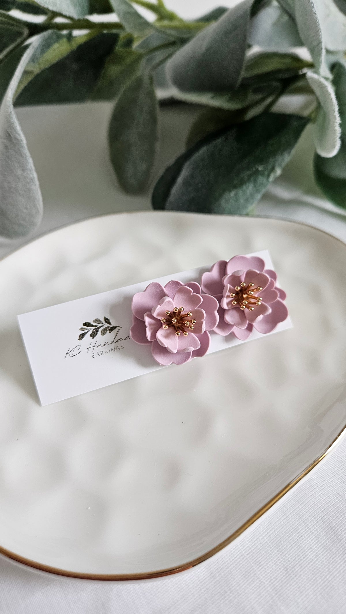 Lavender Flower Stud