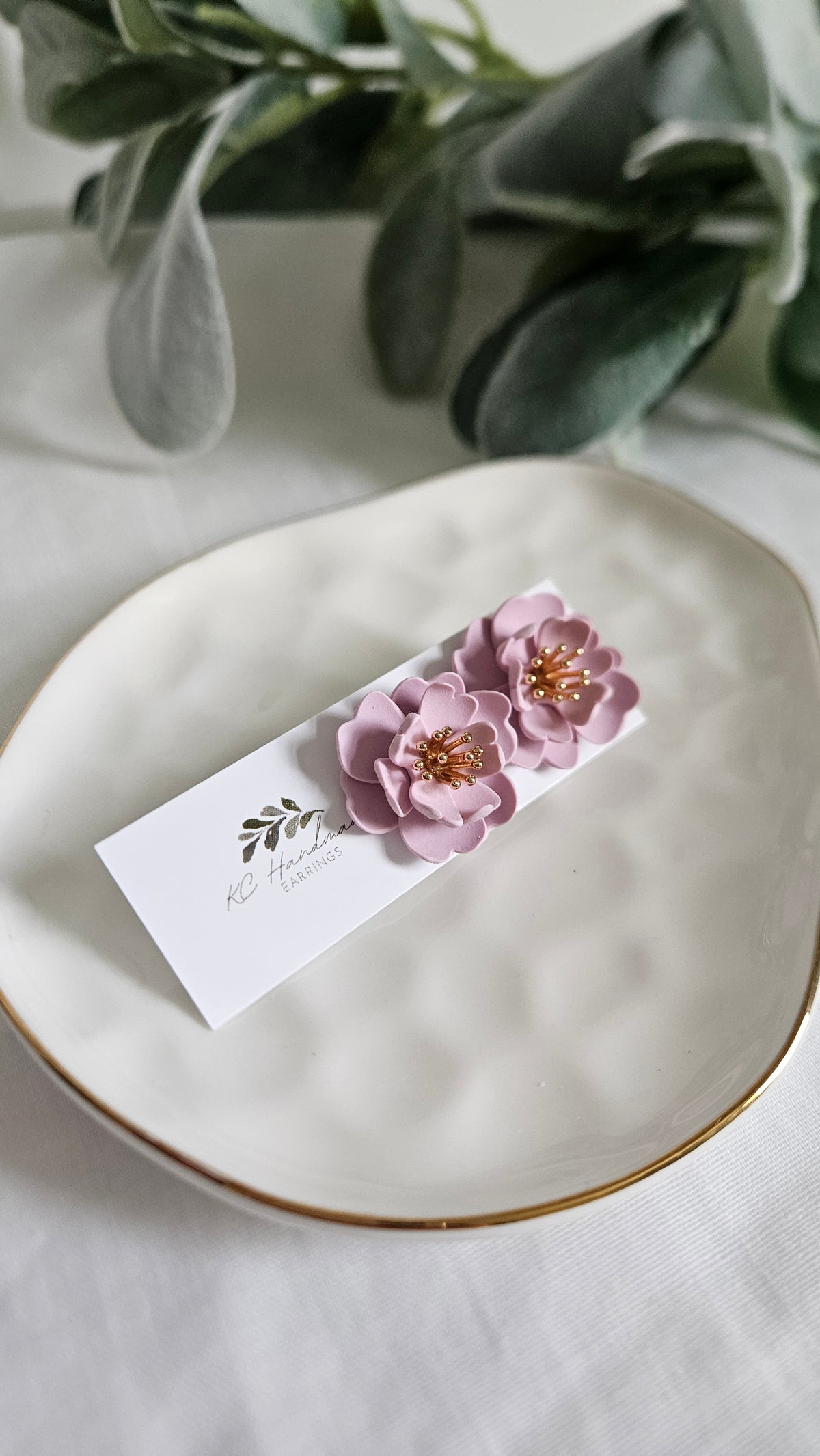 Lavender Flower Stud