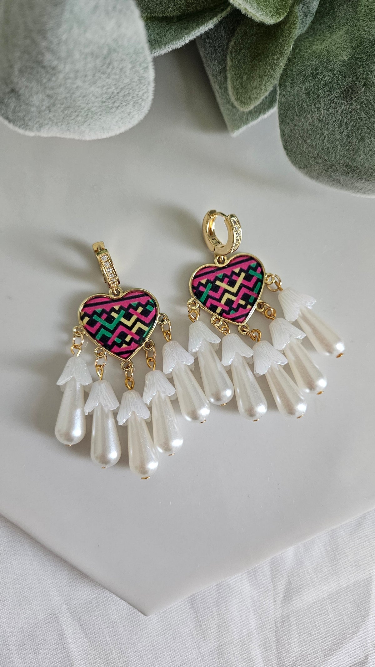 Hmong Leng Huggie with Acrylic Beads