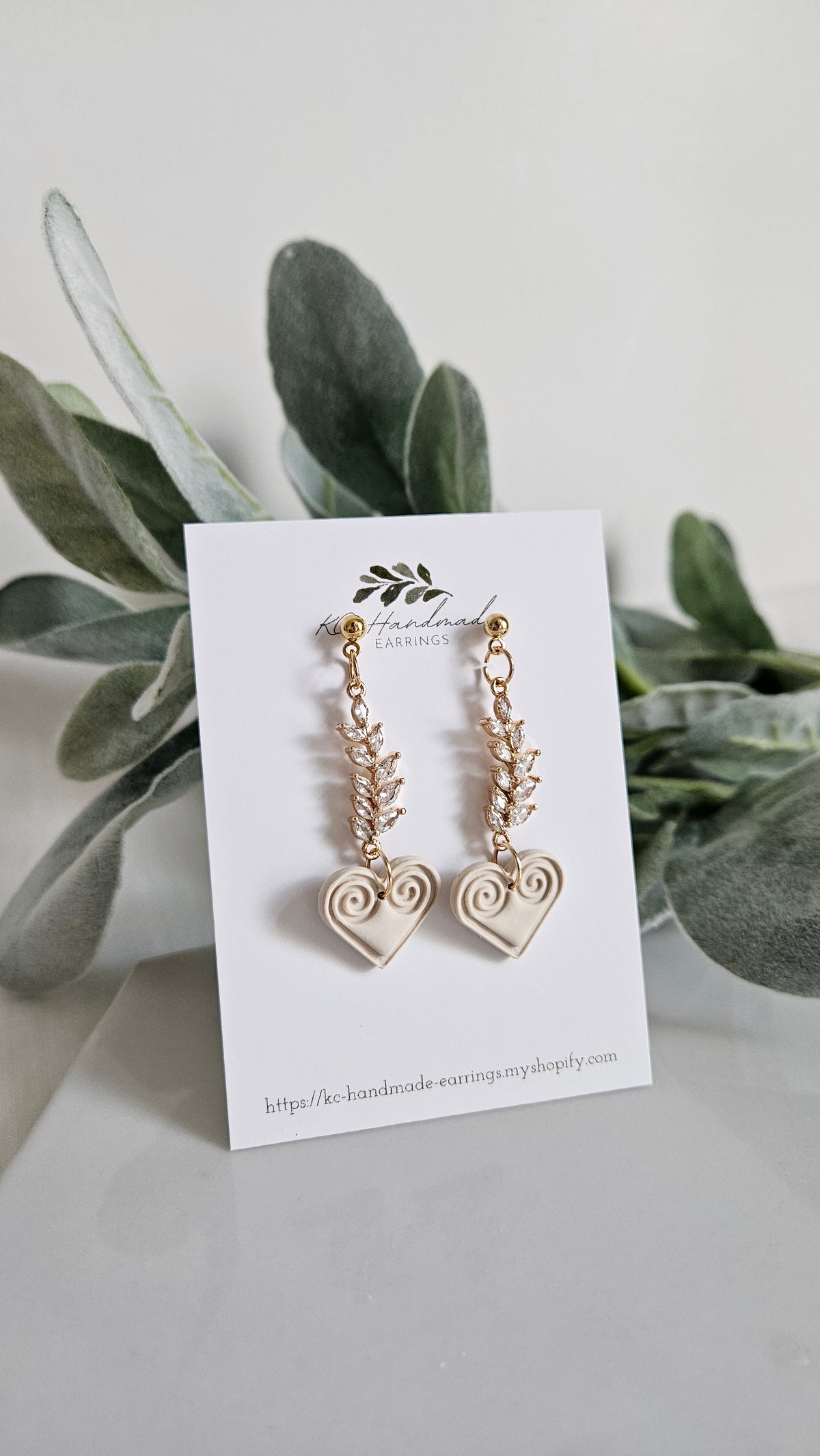 Hmong Heart Neutral Dangle with cz charm