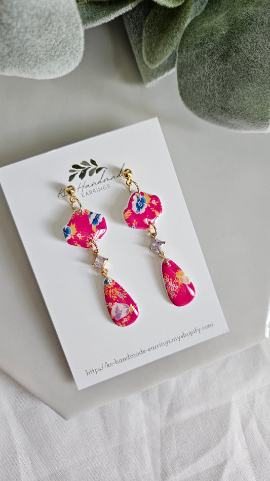 Pink Poppy Lis Loos Dangle